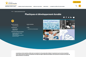 Plastiques et développement durable Plastiques et développement durable