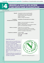 Mesurer la quantité de matière d'une espèce en solution dans un échantillon Mesurer la quantité de matière d'une espèce en solution dans un échantillon