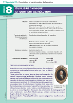 Équilibre chimique et quotient de réaction Équilibre chimique et quotient de réaction