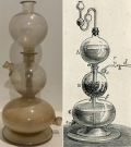 Appareil de Kipp. MNHN, photo : B. Bodo ; planche Encyclopédie Chimique, E. Fremy (1882)