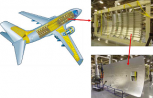 Pièces métalliques livrées par Constellium (panneau de fuselage) qui constituent la structure extérieure d’un avion. DR Pièces métalliques livrées par Constellium (panneau de fuselage) qui constituent la structure extérieure d’un avion. DR
