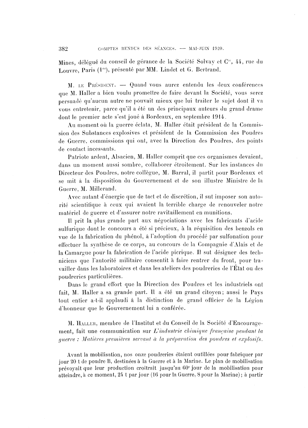 L’industrie chimique française pendant la guerre : Matières premières servant à la préparation des poudres et explosifs L’industrie chimique française pendant la guerre : Matières premières servant à la préparation des poudres et explosifs
