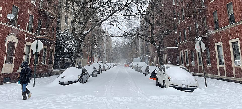 Rue de New-york sous la neige, fin janvier 2026