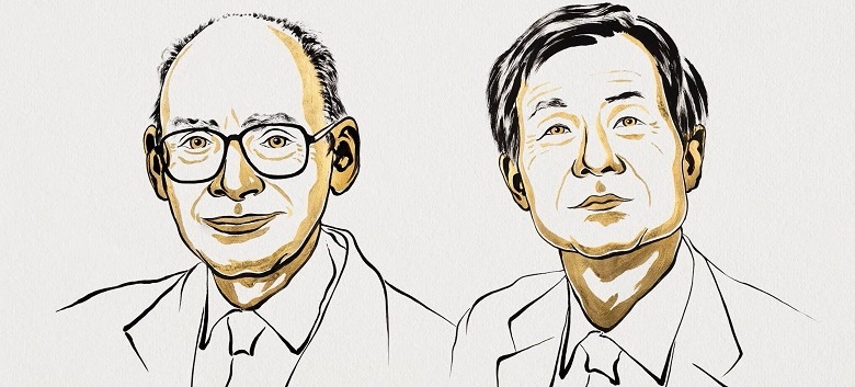 Crédit illustration : Prix Nobel de chimie 2026 : Henri Kagan et Kenso Soai.Ill. Niklas Elmehed © Nobel Prize Outreach