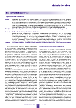 Les solvants biosourcés : opportunités et limitations Les solvants biosourcés : opportunités et limitations