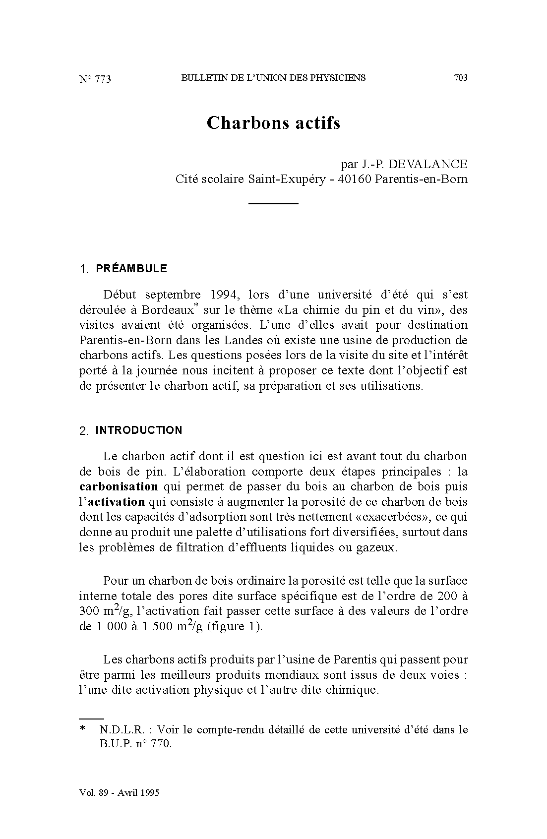 L’obtention de charbons actifs L’obtention de charbons actifs