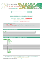 première page dossier de candidature