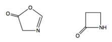 structures oxazolone et beta-lactame