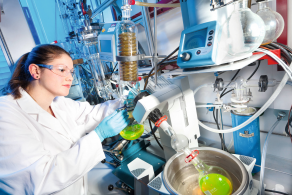 Female technician in a lab